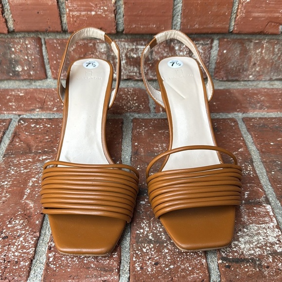 H Halston Women's Hong Kong Sling Back Strappy Heel Sandals Shoes 7.5 - Picture 2 of 7